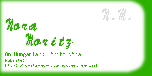 nora moritz business card